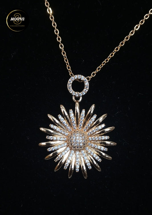 Stainless steel Radiant Sunflower Locket For Females