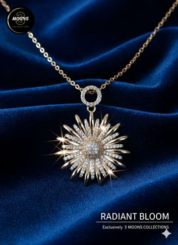 Stainless steel Radiant Sunflower Locket For Females