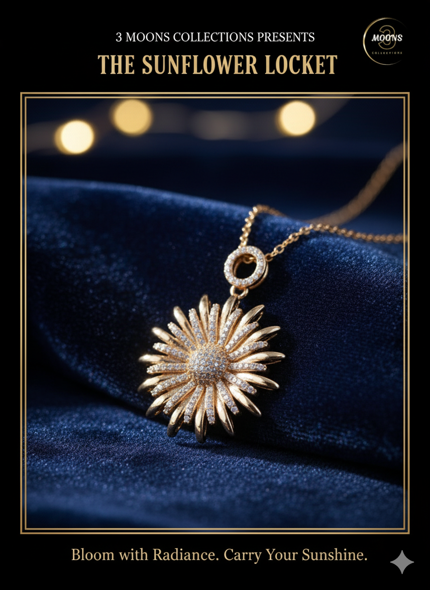 Stainless steel Radiant Sunflower Locket For Females