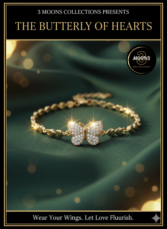 Stainless Steel Beautiful Butterfly Design Bracelet – Delicate Charm for Girls & Women